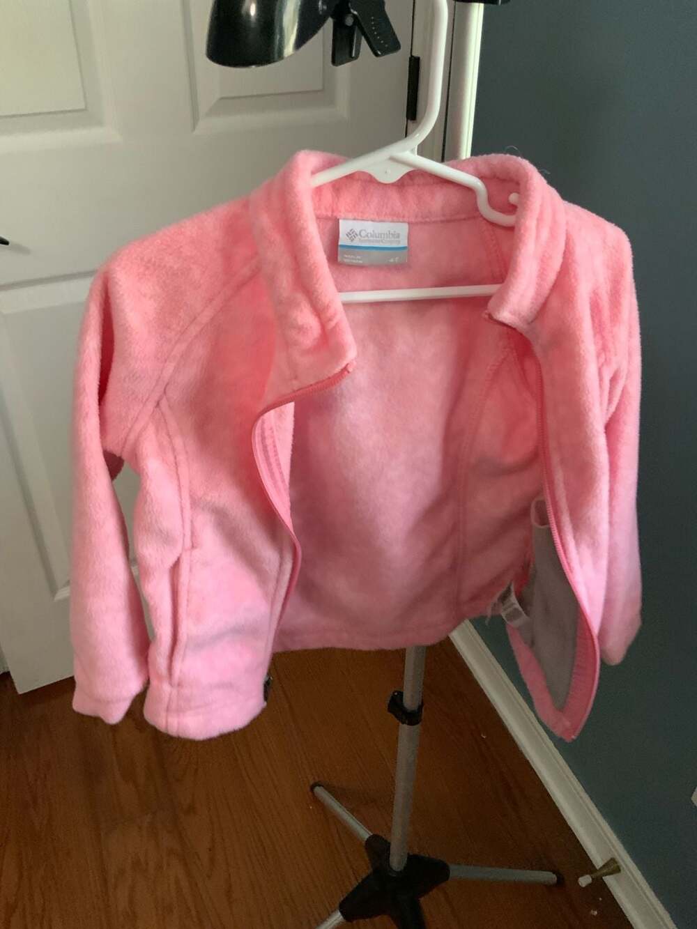 Columbia Fleece Jacket Size 4T Pink Full Zip